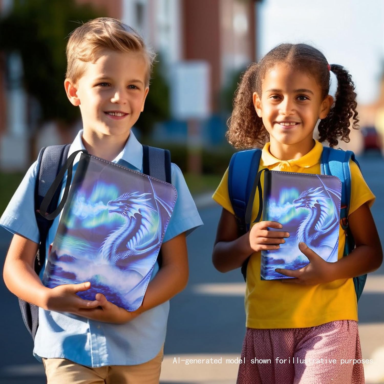 Deluxe Ice Dragon Trading Card Binder - 4-Pocket Zipper Binder with 400 Pockets, Ideal for Boys, Girls, and Card Enthusiasts - Collectible Trading Card Albums, Cases & Sleeves image 5