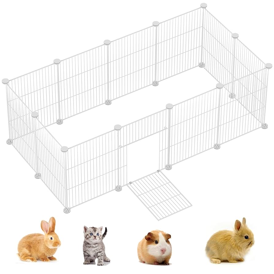 Amazon.co.jp: MIZXCIOM ペット囲い ドア付き・鉄線密閉設計