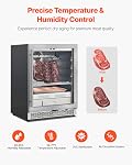 Réfrigérateur de Vieillissement à Sec de 99 lbs pour Steaks, Réfrigérateur de Vieillissement de Viande avec Contrôle Précis de la Température et de l'Humidité, Conception Autonome ou Sous Comptoir, Sel de l'Himalaya Non Inclus