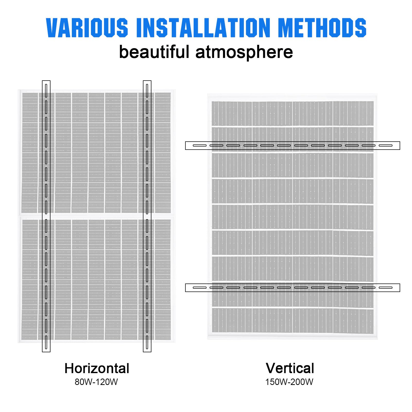 Soportes para panel solar, 2 juegos de 114 cm ajustables con patas plegables inclinables, adecuados para 2-4 piezas de 180 200 300 400 500 vatios de panel solar para techo, RV, barco y fuera de la red