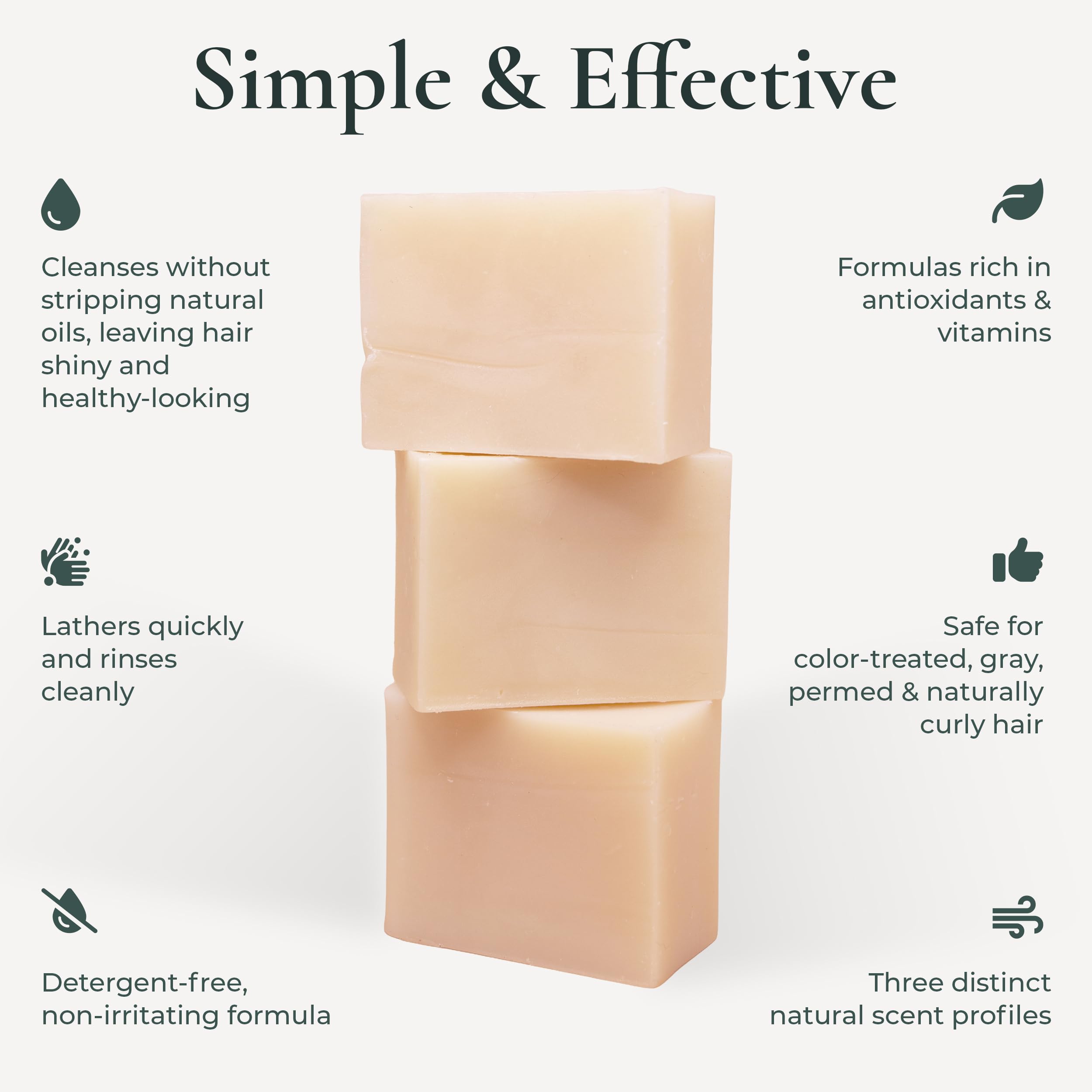 J.R.LIGGETT'S Shampoo Bar 3-Pack – Original, Tea Tree & Jojoba Peppermint