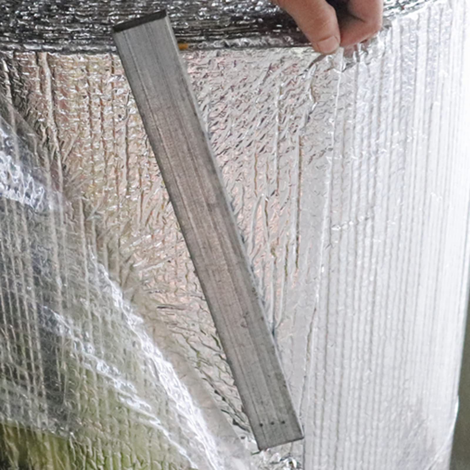 Autoadesiva Isolante Termico Pannelli Coibentati Rotolo Isolante Riflettente Pannelli Termosifoni Lamina Termoriflettente con Bolle da Adatto per Ufficio Casa Argento di Faci(Size:1 * 5m)
