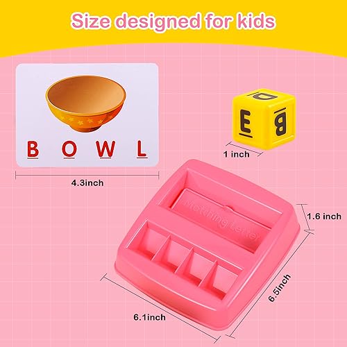 Miniatura 3 de Fenikso Juego de letras a juego, ortografía del alfabeto y palabras de lectura, objetos y reconocimiento de color, juguete educativo de aprendizaje