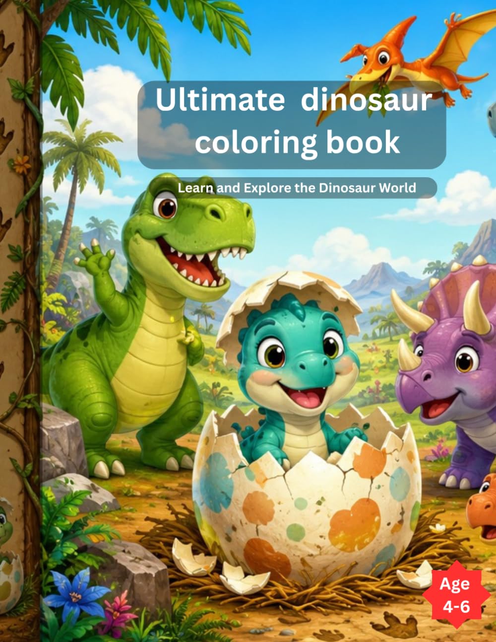 Ultimate Dinosaur Coloring Book: Learn and Explore the Dinosaur World