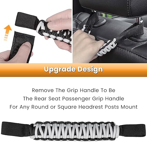 Vista 85 de 4 asas de agarre para Jeep Wrangler JK JKU JL JLU TJ YJ Sports Sahara Freedom Rubicon Unlimited Gladiator JT 1955-2023 UTV ATV Premium 550 Paracord