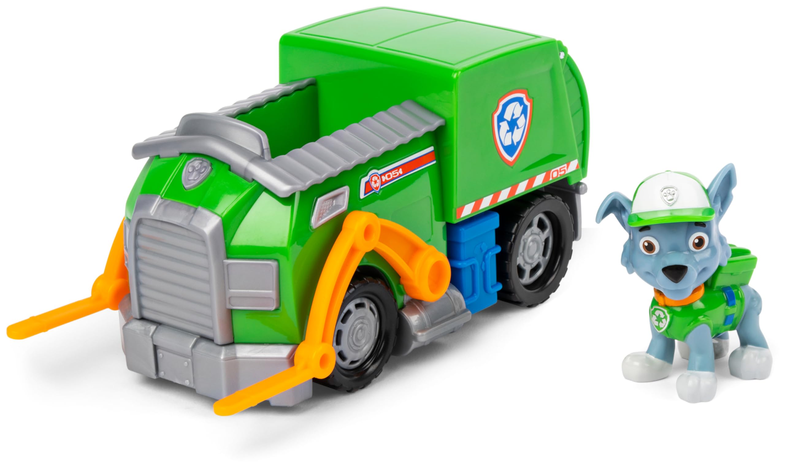 Paw Patrol, Rocky’s Recycle Truck, Toy Truck with Collectible Action Figure, Sustainably Minded Kids’ Toys for Boys & Girls Aged 3 and Up