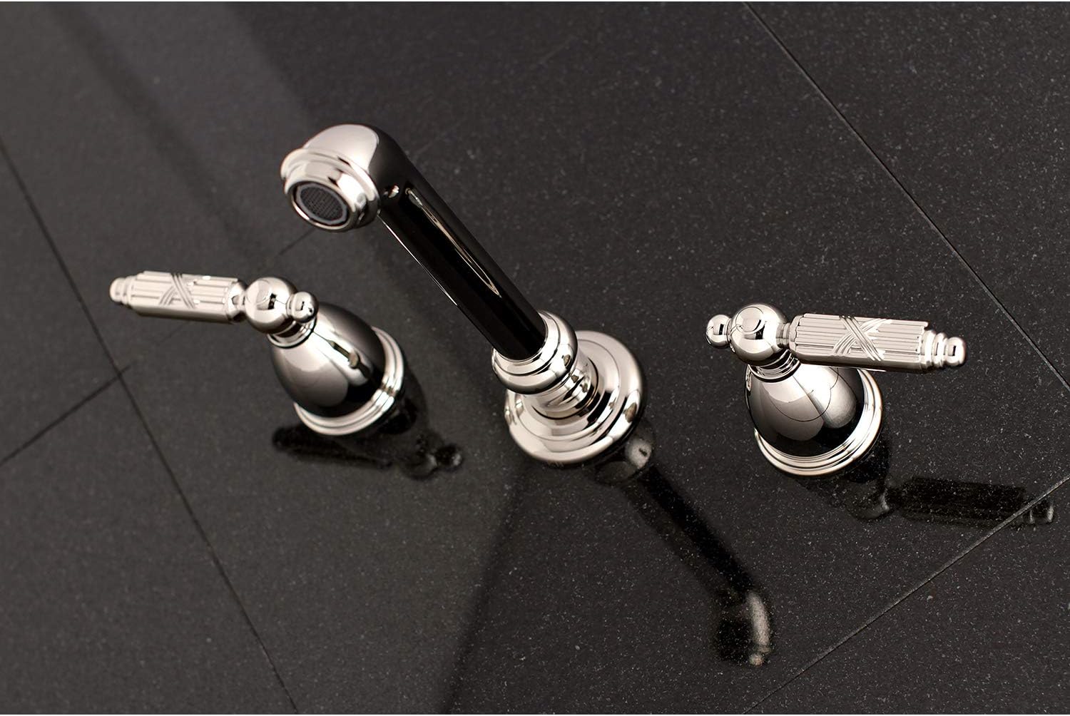Kingston Brass KS7126GL Georgian Bathroom Faucet, Polished Nickel, 13 x 10.44 x 4.75