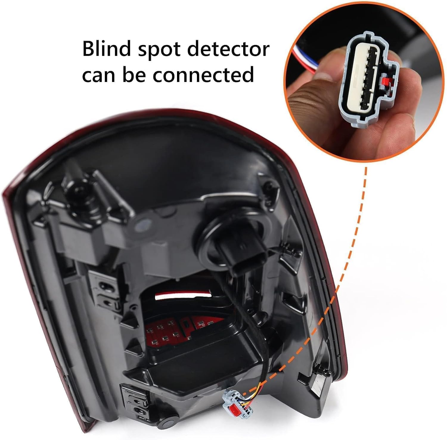 FIONE LH Tail Light Assembly Compatible with Dodge Ram 2019-2023 Rear Lamps Blind Spot Module Can Be Installed Left Driver Side Rear Light CH2800217