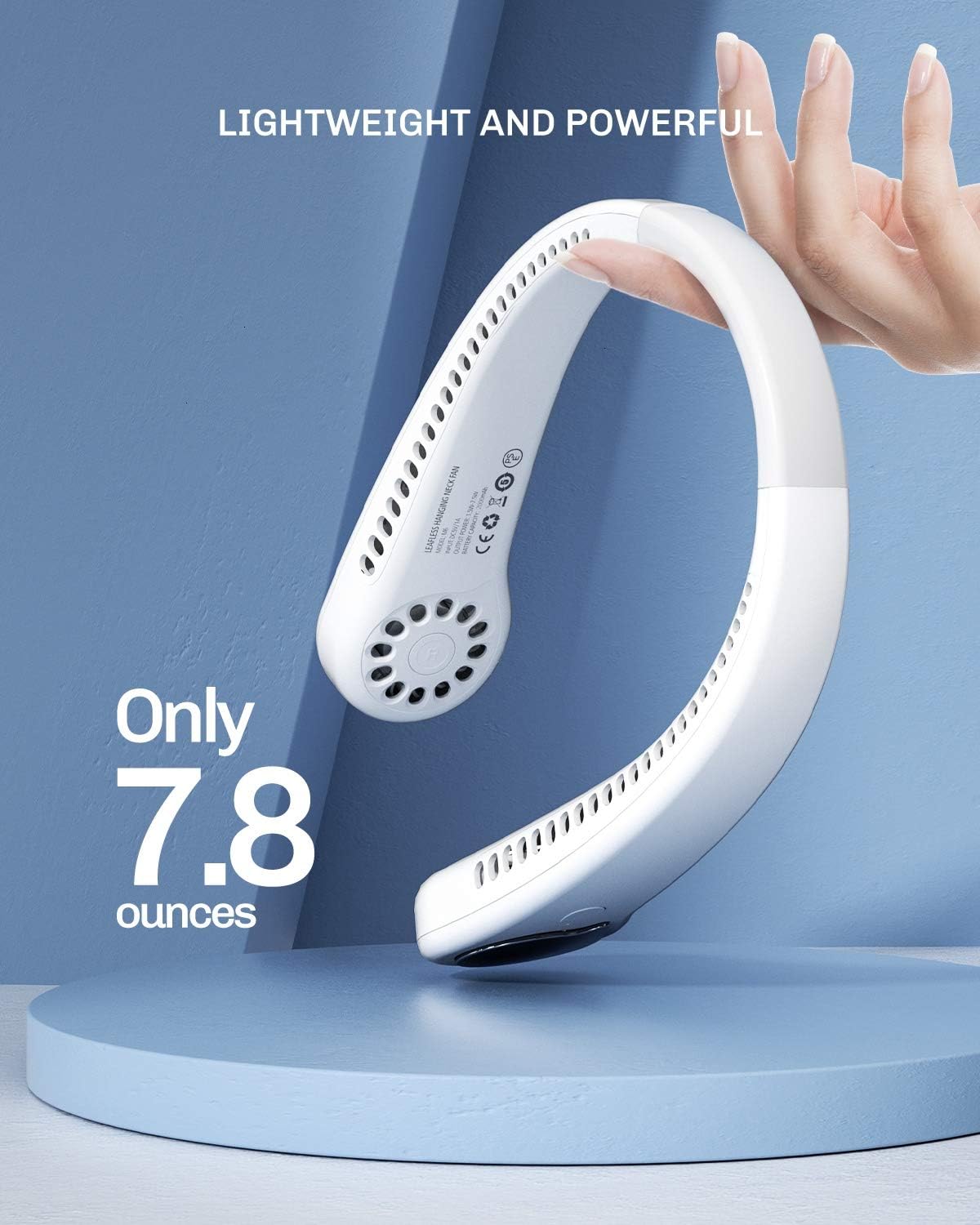 GAIATOP Personal Neck Fan,Rechargeable Hands Free Bladeless Portable Mini Fans,3 Speeds 48 Air Outlet,Free Adjustment Personal Cooling Fan,Wearable Neck Fan Suitable for Traveling,Sports, Office : Home & Kitchen