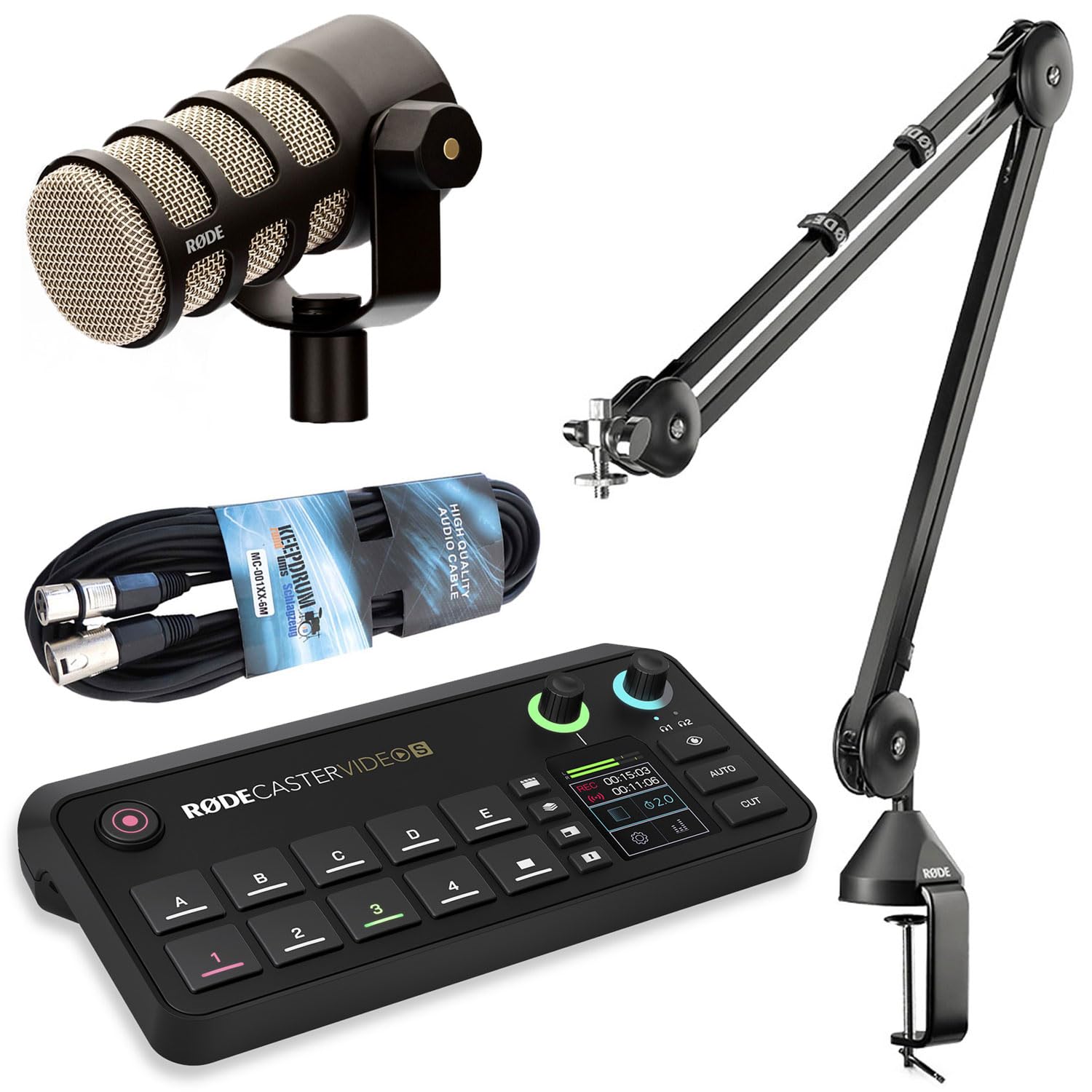 Rode Rodecaster Video S konsola do produkcji audio i wideo z podmiotem i PSA-1