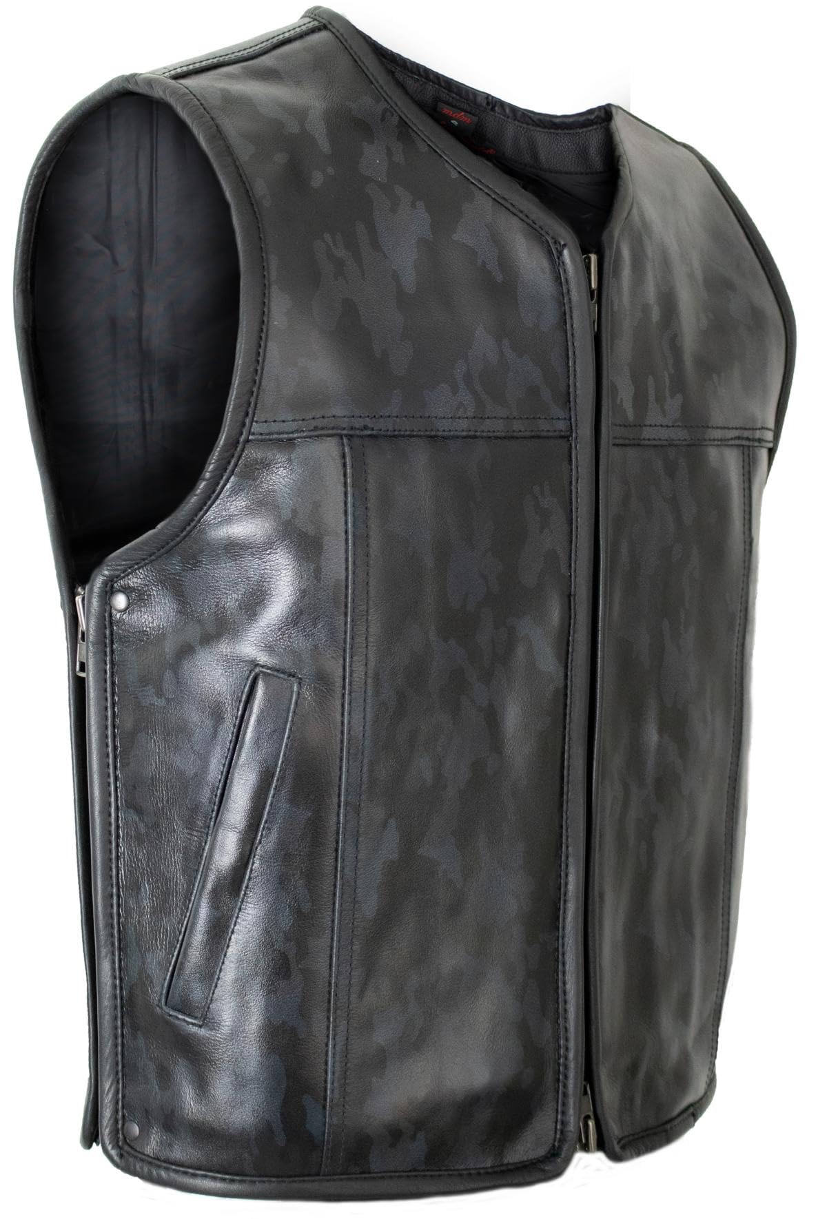 MDM Uomo Moto Camo Pelle Kutte
