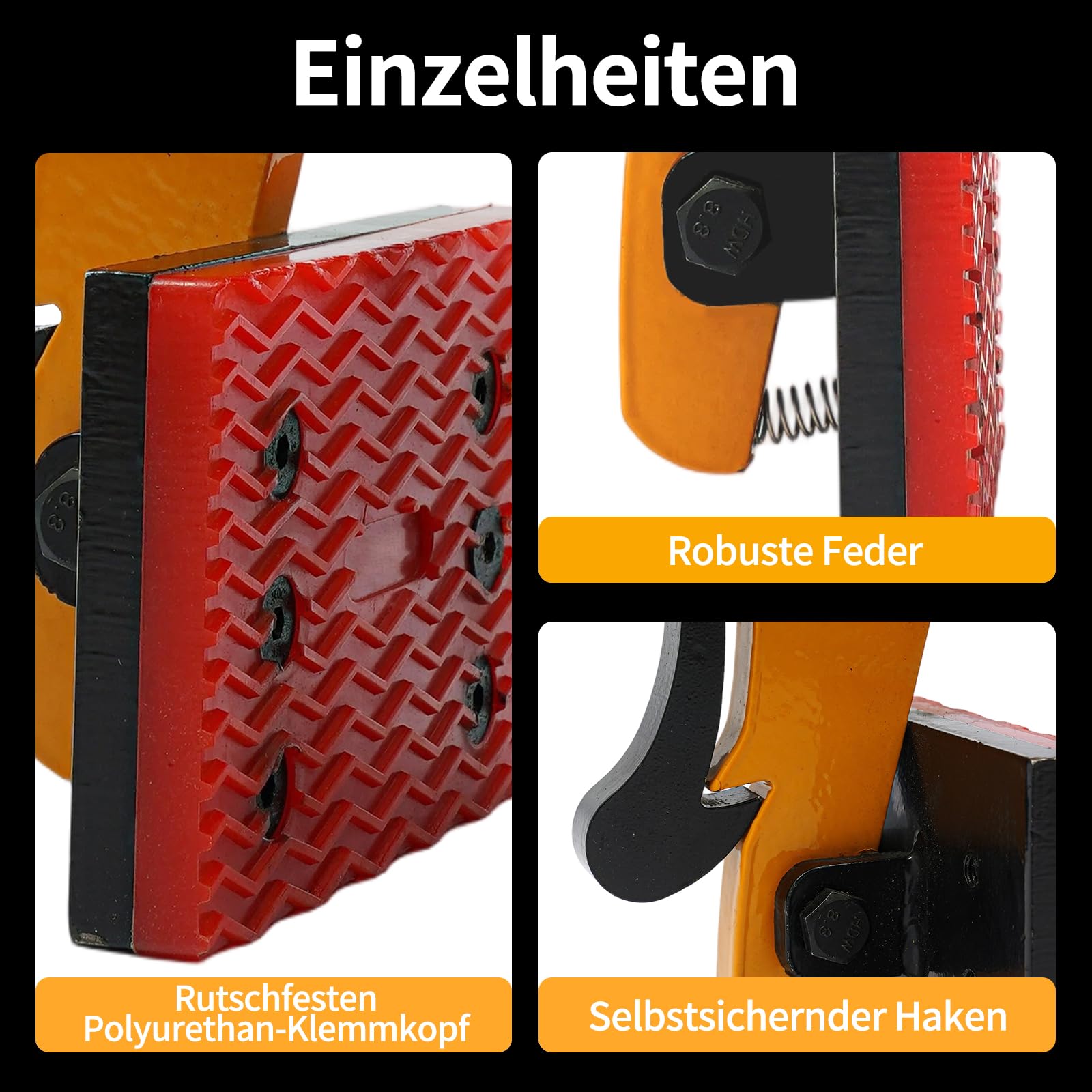 Bordsteinzange 0-6.5cm 320kg Versetzzange Bordsteinversetzzange Hebeklemmen Plattenklemme Marmorplattenbefestigung Spezielle Hängeklemme