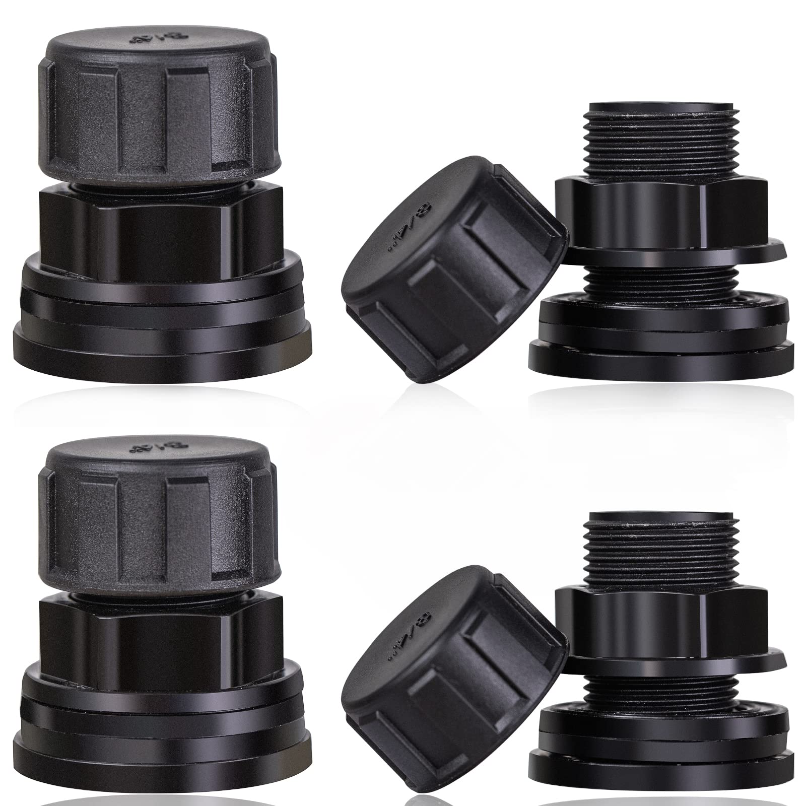 Buy SKYFOOST 4 Pcs PVC Bulkhead Fitting, 3/4 Inch Male 1/2 Inch Female