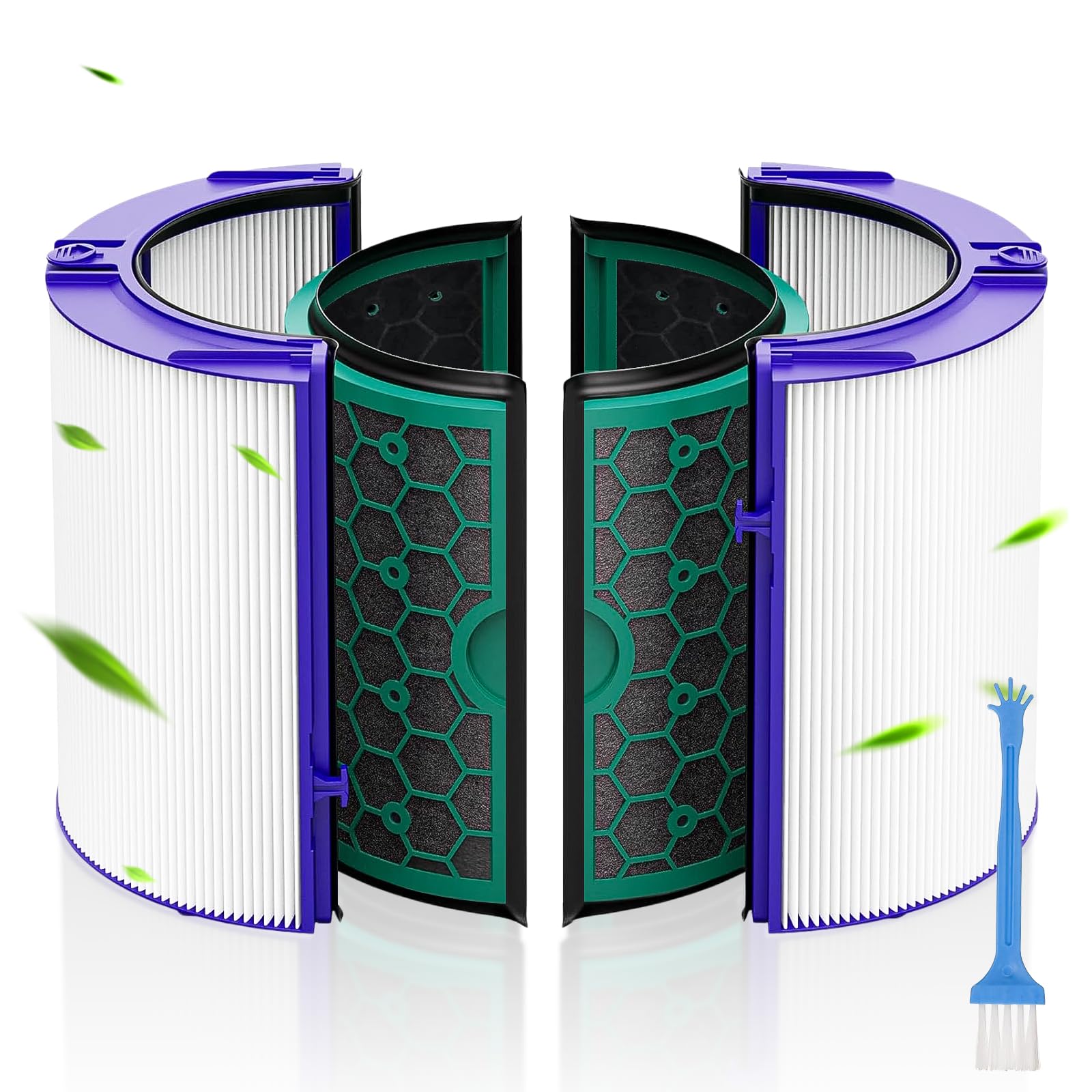 1 Conjunto de Filtros de Reemplazo TP04, Compatibles con el Purificador de Aire TP04, DP04, HP04, TP05 y DP05 de Dyson Pure Cool, Filtro HEPA Verdadero de Grado H13 + Filtro de Carbono Activado