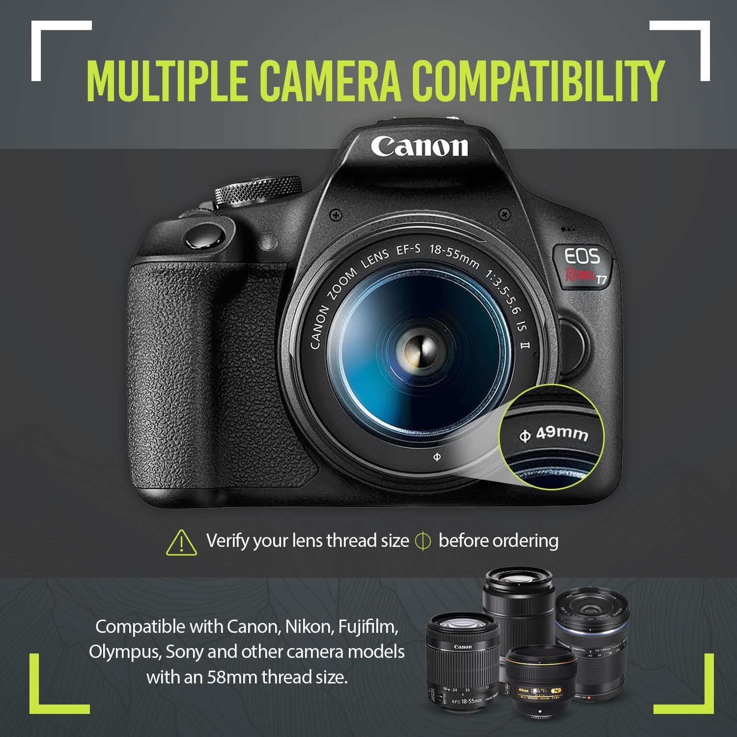 Amazon.com : Deluxe Lens Kit for Canon EOS M6 Mark II, EOS M50