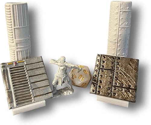 Miniatura 2 de Sci-Fi - Paquete de 5 rodillos de textura para arcilla, D&D, Pathfinder, Warhammer 40k, RPG, miniaturas, mesa, cerámica, pastelería, plástico