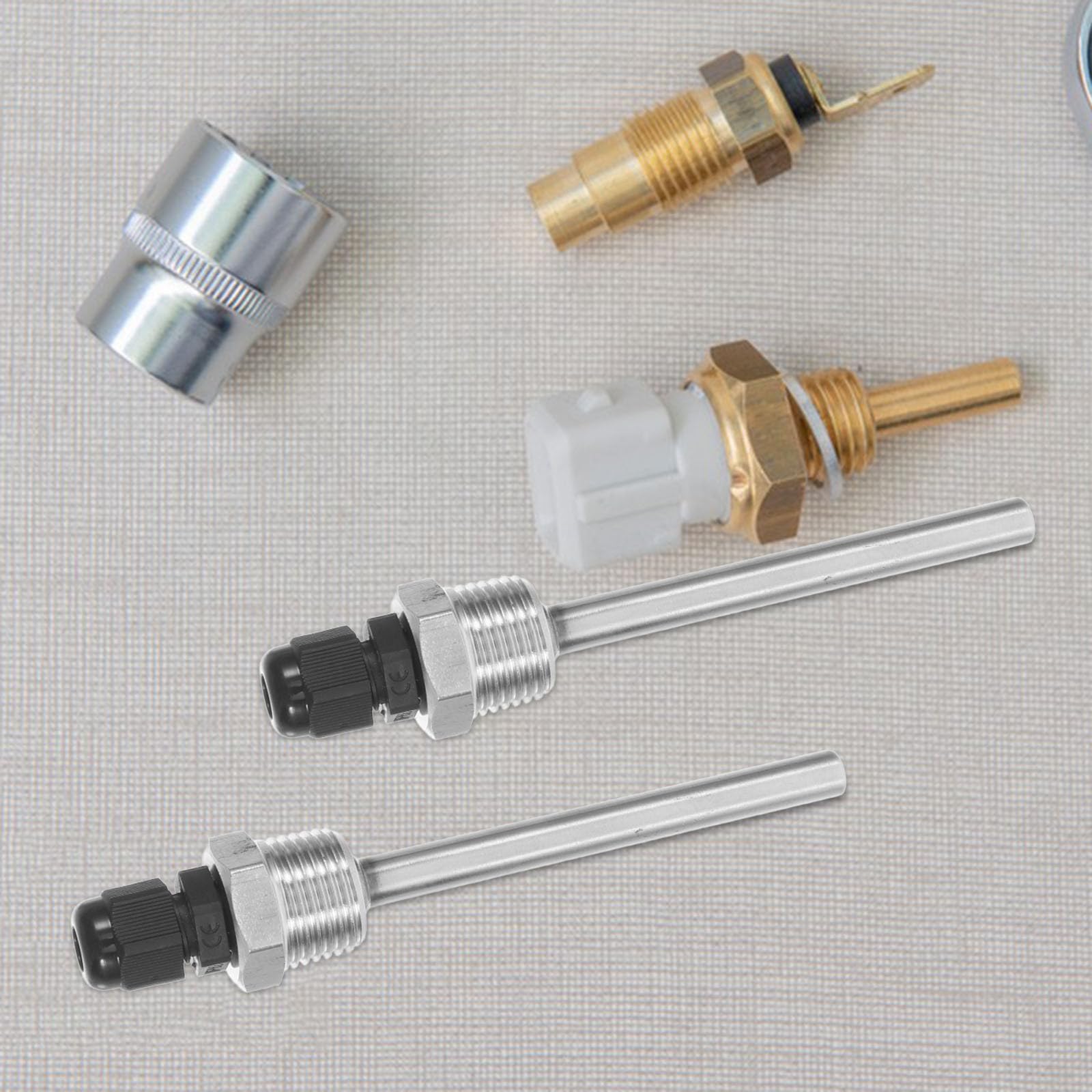 2piezas Termopozo De Acero Inoxidable Para Sensor Temperatura Resistente y Duradero Compatible Con Calentadores De Agua Fácil Instalación Paquete Unidades