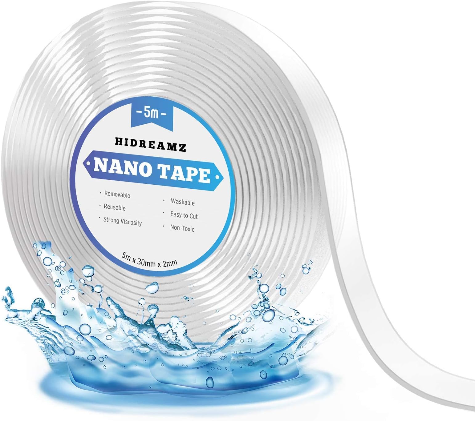 Strong Reusable Nano Magic Tape UK, Traceless Washable Double Sided Tape Removable Tape for Paste Items, Fix Carpet Mats