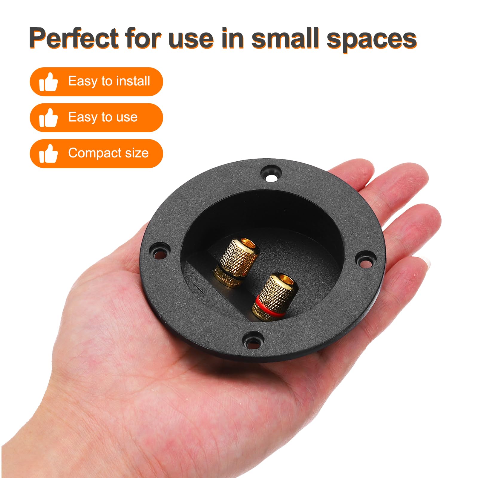 MECCANIXITY 2.4 Inch Speaker Terminal Cup - 2-Way Binding Posts For Subwoofer Box & Car Stereo