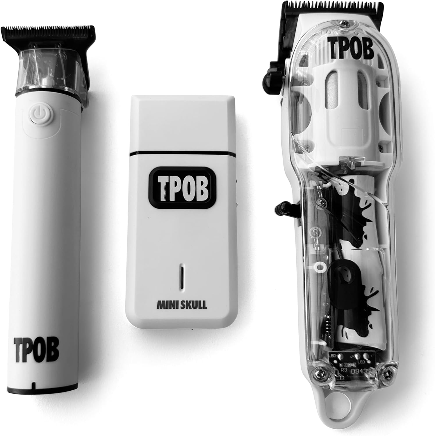 TPOB Slime 2 Barber Hair Clippers Trimmer Shaver Set for Men with Matte White Case and Fade Blade - Image 2