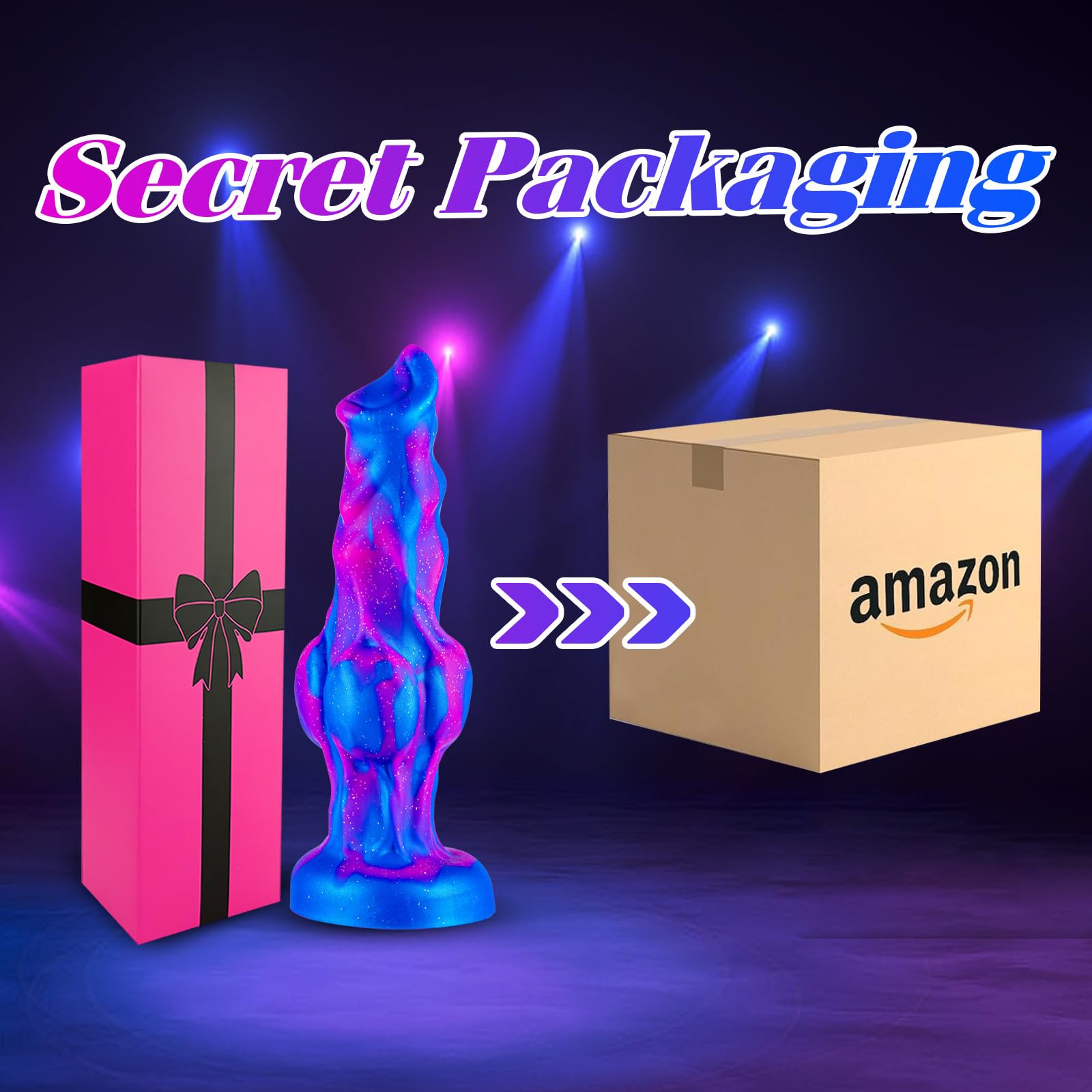 6 Inch Silicone Small Wolf Dog Knot Dildo for Women Beginner, 5" Realistic Animal Monster Thin Knotted Anal Dildo with Suction Cup, Fantasy Blue Purple Canine Furry Dildos Alien Sex Toy for Men Gay