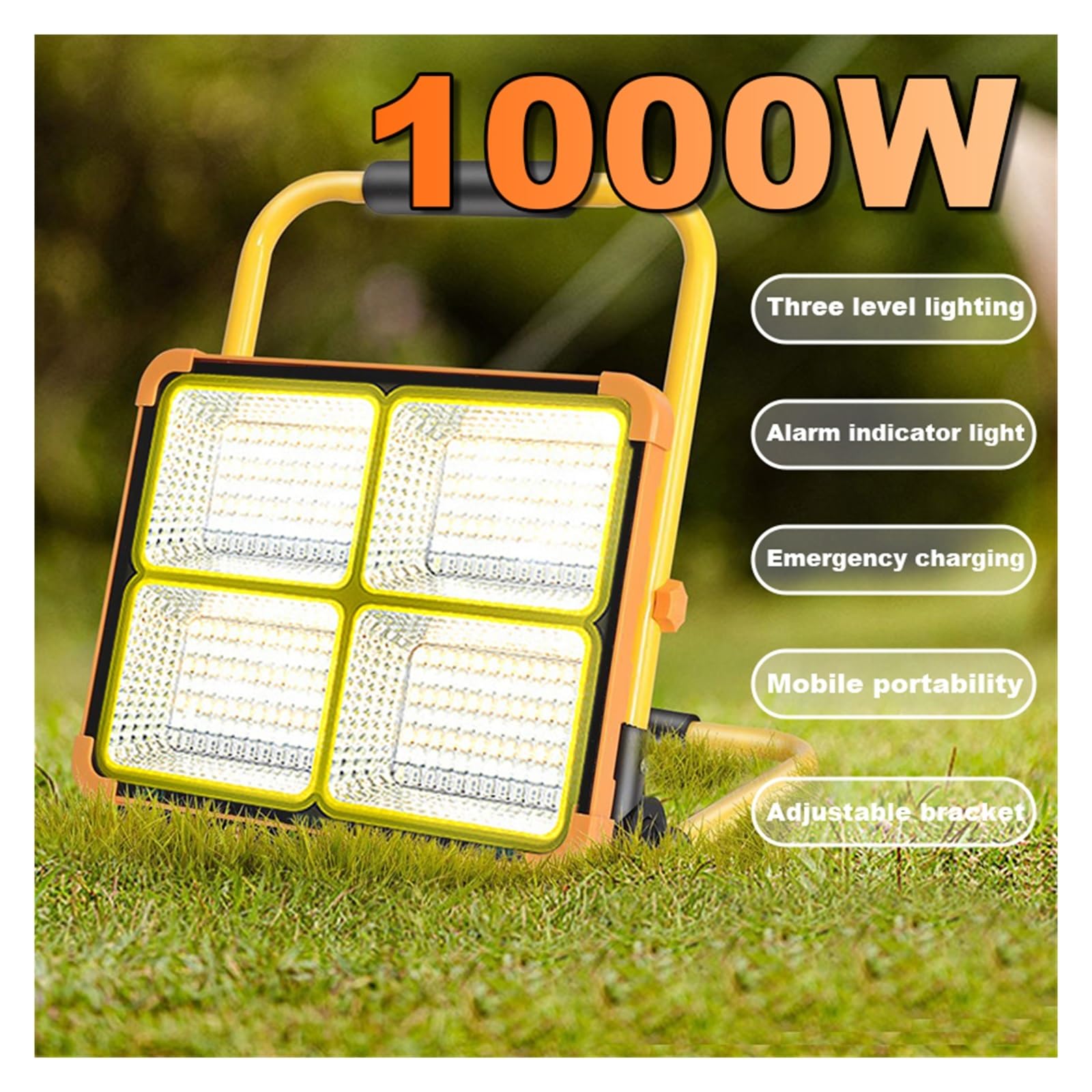 Foco Solar Exterior Alta Intensidad Led 1000w | Cuotas Sin Interés