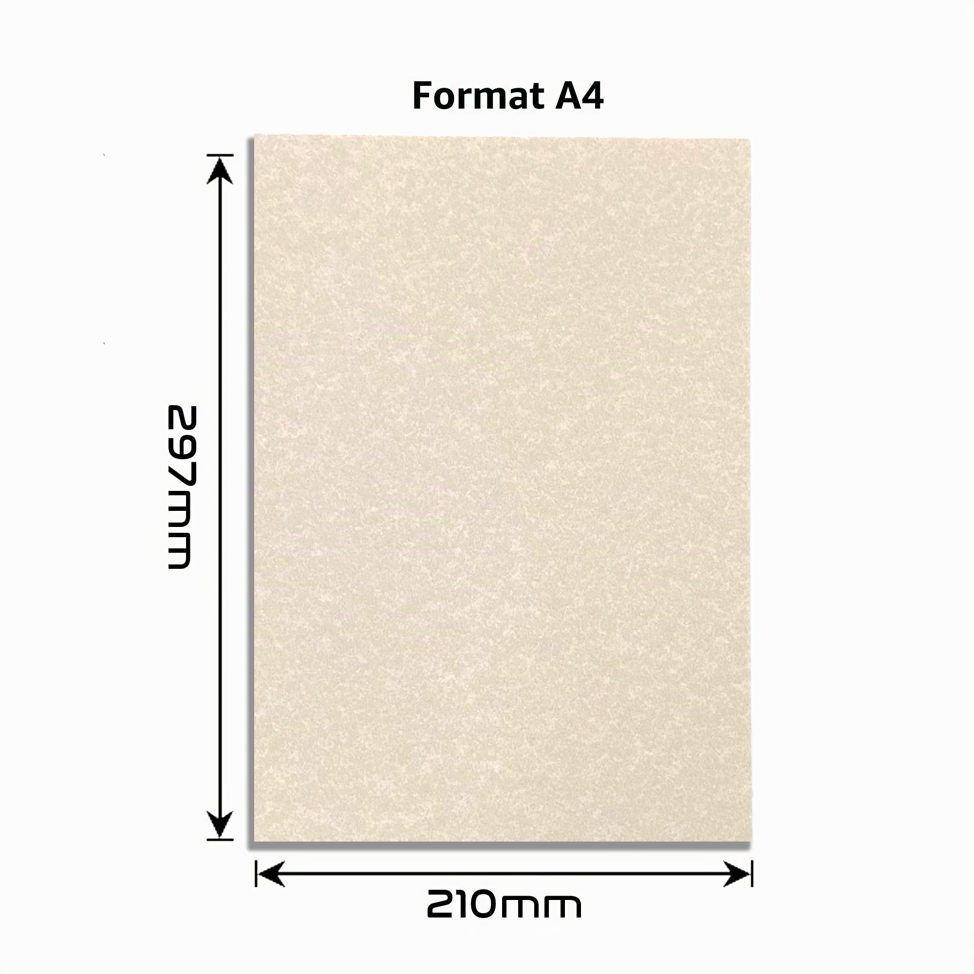 Papier parchemin A4 90 g/m² Lot de 25 feuilles certificat
