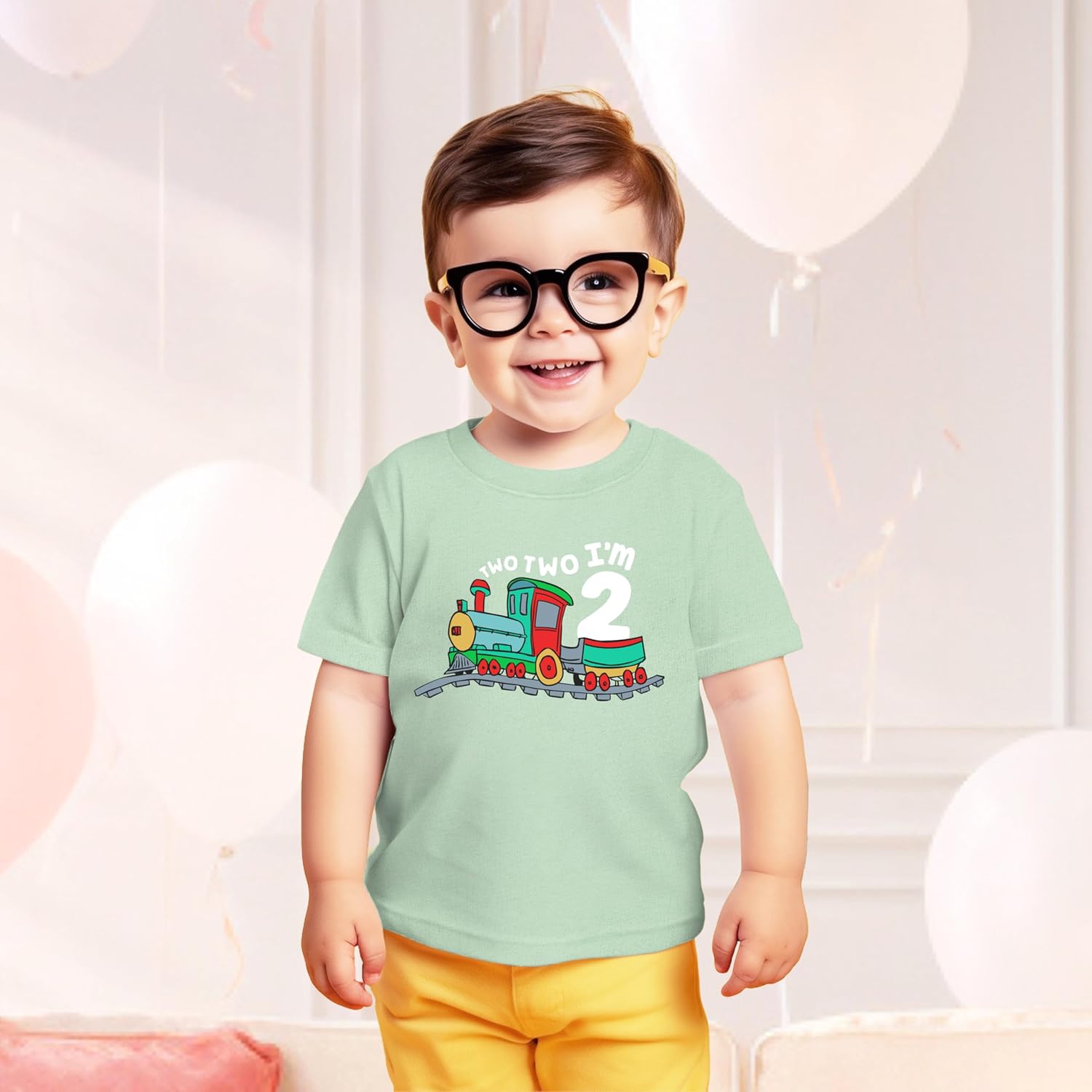 Unordinary Toddler 2nd Birthday Shirt boy Chugga Chugga Two Two Train im 2 Years Old Second Birthday Tshirt image 3