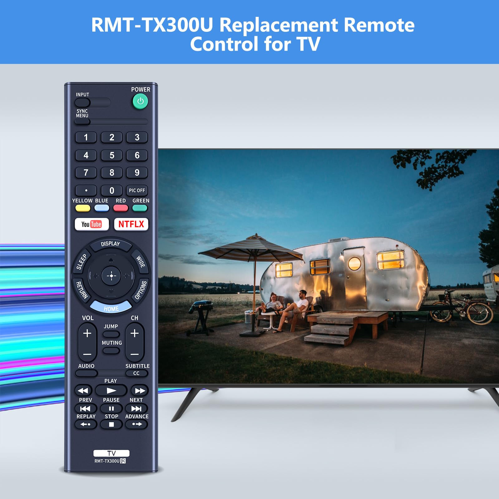 Amazon.com: PZL RMT-TX300U Remote Control Replacement for Sony TV