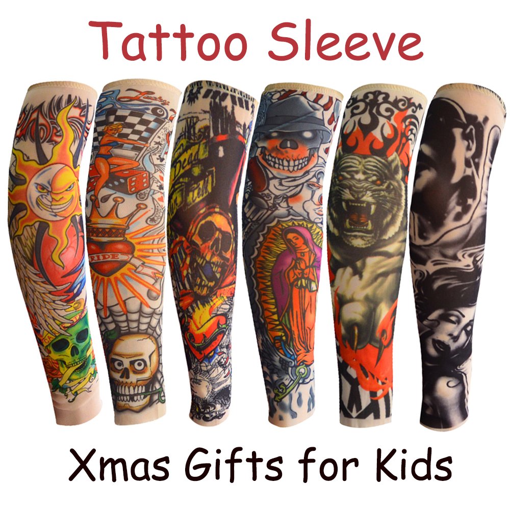 6pcs Temporary Tattoo Sleeve For Kids Boys Girls Fake Slip On Arm Sunscreen Sleeves Body Art Stockings Sun Protector Accessories For Outdoor Sport Design Tribal Tiger Dragon Skull 2 9x11 8x2 1 Amazon In