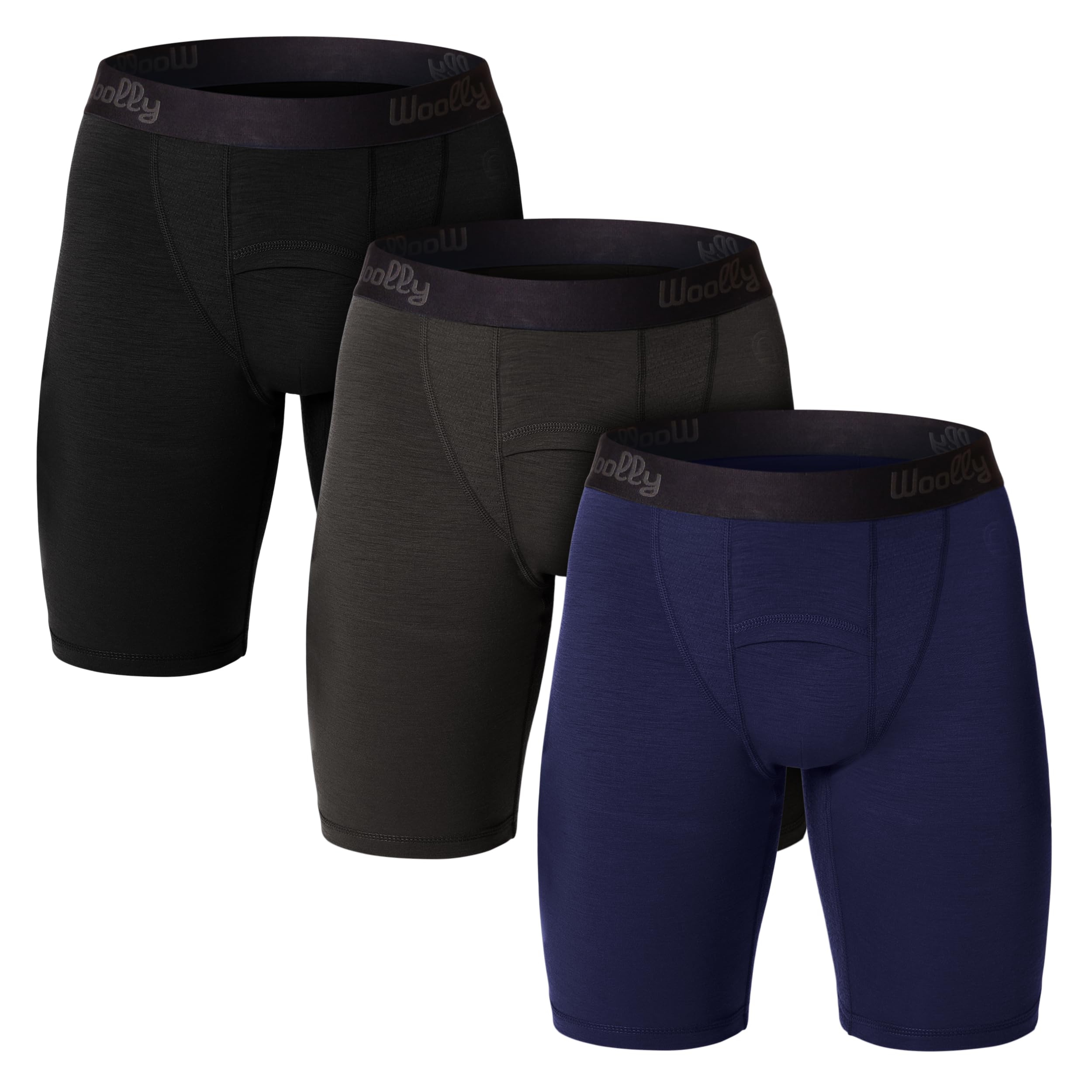 Woolly Men's 100% Merino Wool Active Boxers for Everyday, RWS Certified