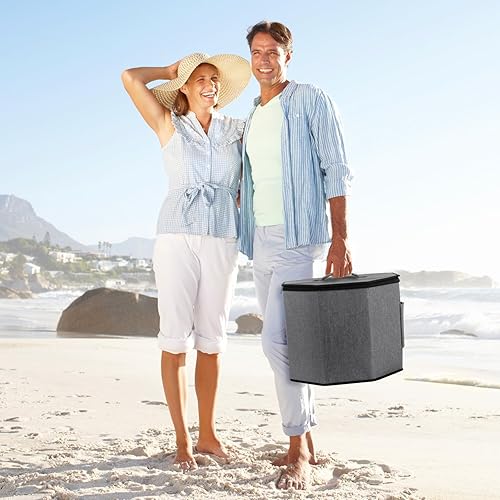 Miniatura 2 de Risapor Caja de almacenamiento para sombreros, cajas de sombreros para mujereshombres, caja plegable para sombreros de viaje con tapas, cajas