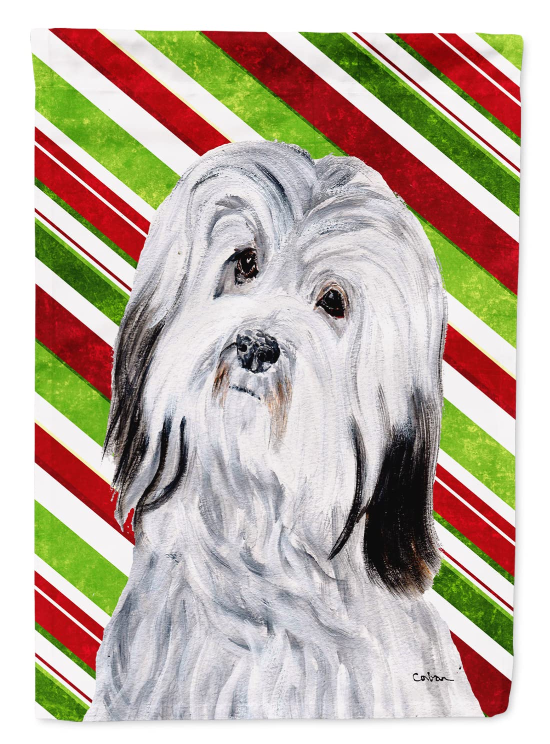 Drapeau de Noël Bichon Havanais SC9809CHF pour sublimer votre jardin en hiver