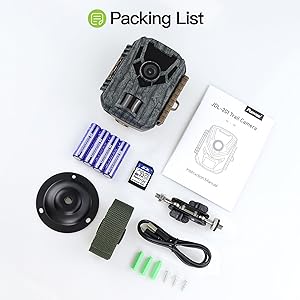 Punvoe Trail Camera 2 Pack 36 MP 2.7K Game Camera 32GB Memory Card 4 Batteries Time 2.0" LCD Screen, Trail Cameras with 120Wide Night Vision IP66 Waterproof for Monitoring Wildlife Trail Cam