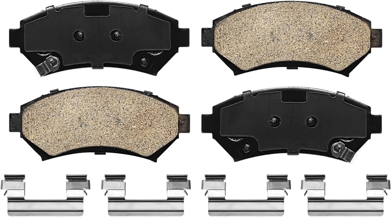 Detroit Axle - 303mm Front Wheel Bearing Hub and Drilled Slotted Brake Kit Rotor w/Ceramic Pads for 00-05 LeSabre - [97-04 Park Avenue] - 97-05 Deville - [00-05 Impala/Monte Carlo] - 00-05 Bonneville