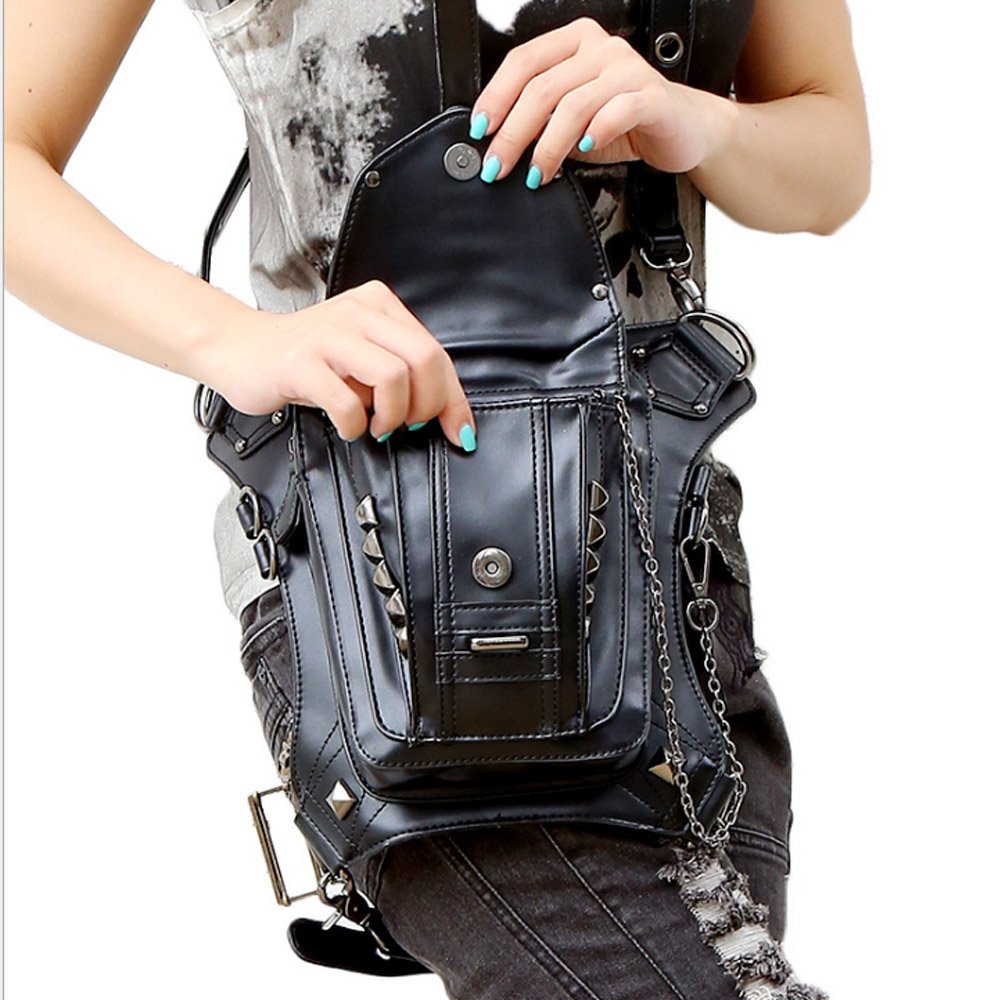 Hommes Femmes Punk Multi-usages Tactique Goutte Jambe Bras Sac Pack Hanche Ceinture Taille Sacs Banane Sport Sac À Bandoulière Sacs Banane Ville