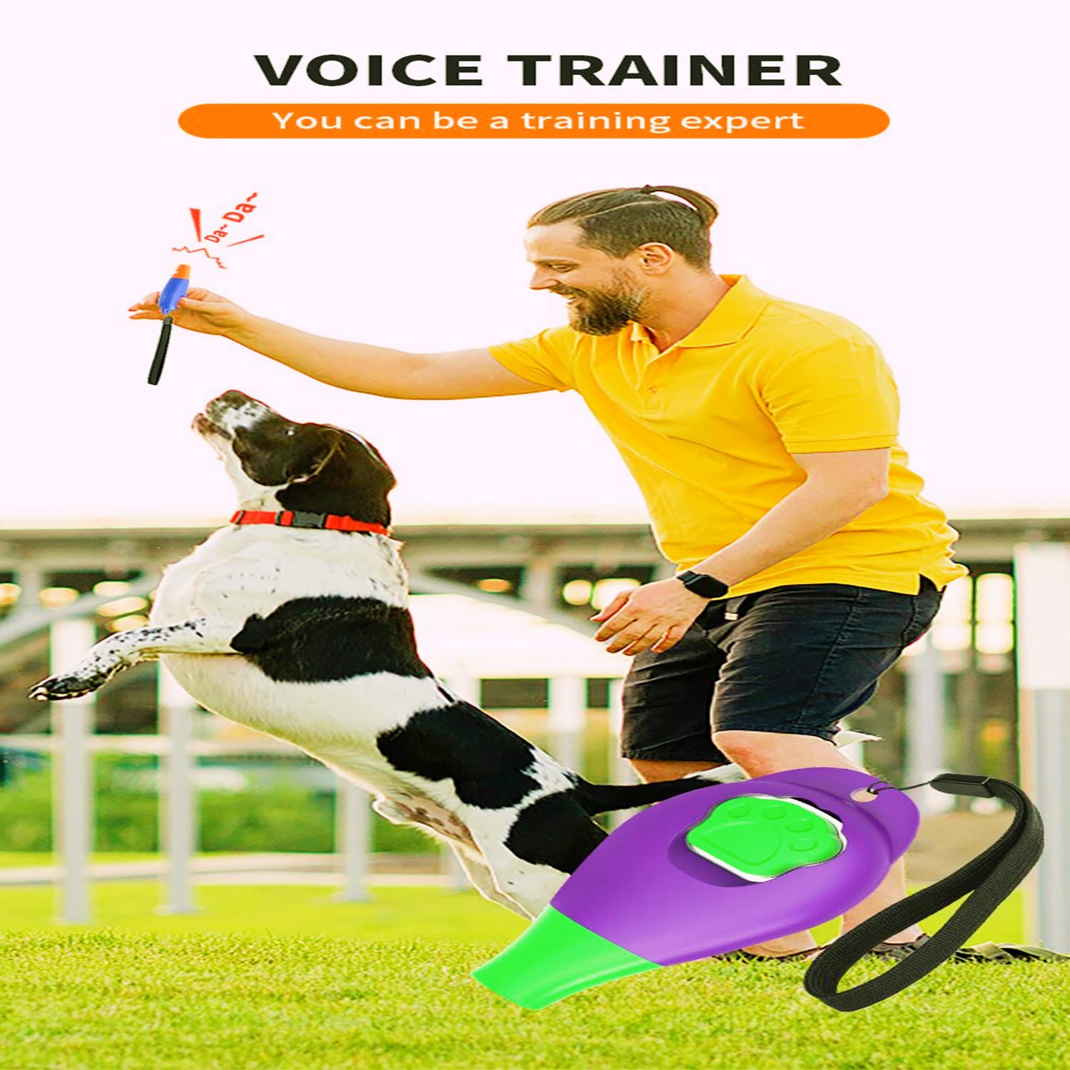 Mossworld Hundetraining Clicker 4er-Set – Mit Handgelenkband, Für Hunde, Katzen, Vögel & Verhaltenstraining