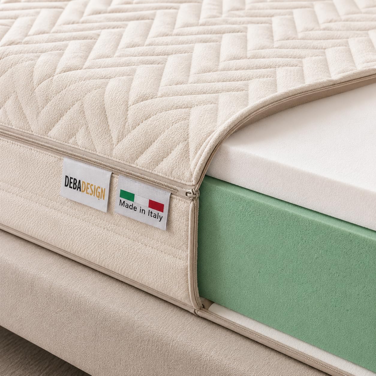 Materasso Memory Singolo 80x190x20 | Ortopedico e Ergonomico, Anallergico e Antibatterico, 100% Made in Italy