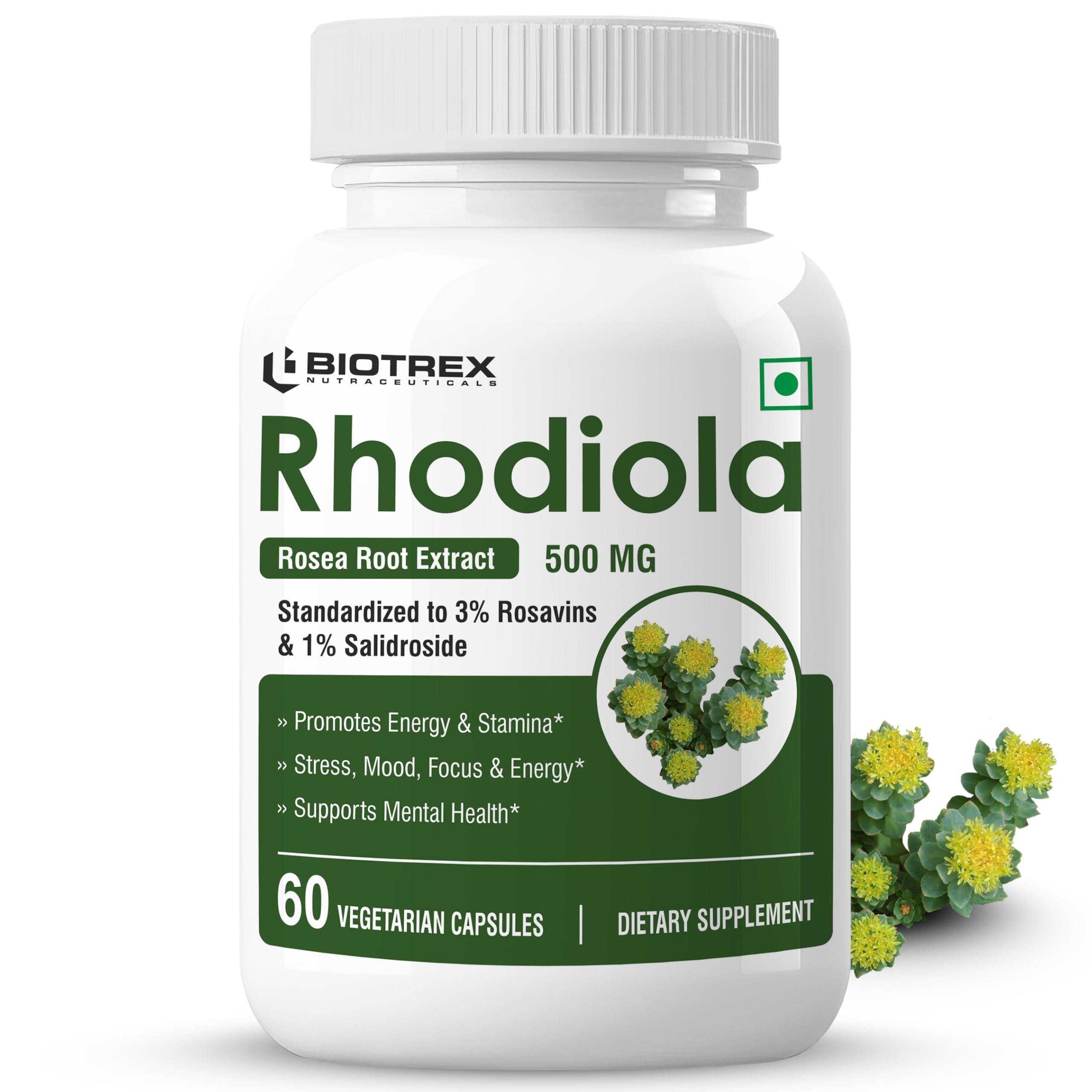 Biotrex Nutraceuticals Rhodiola 500mg - 60 Veg Capsules-picture-6