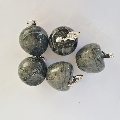 Vista 39 de 1 pieza de figuras coleccionables de cristales de manzana de rodonita y piedras curativas, decoración de habitación de 1.18 pulgadas, decoración