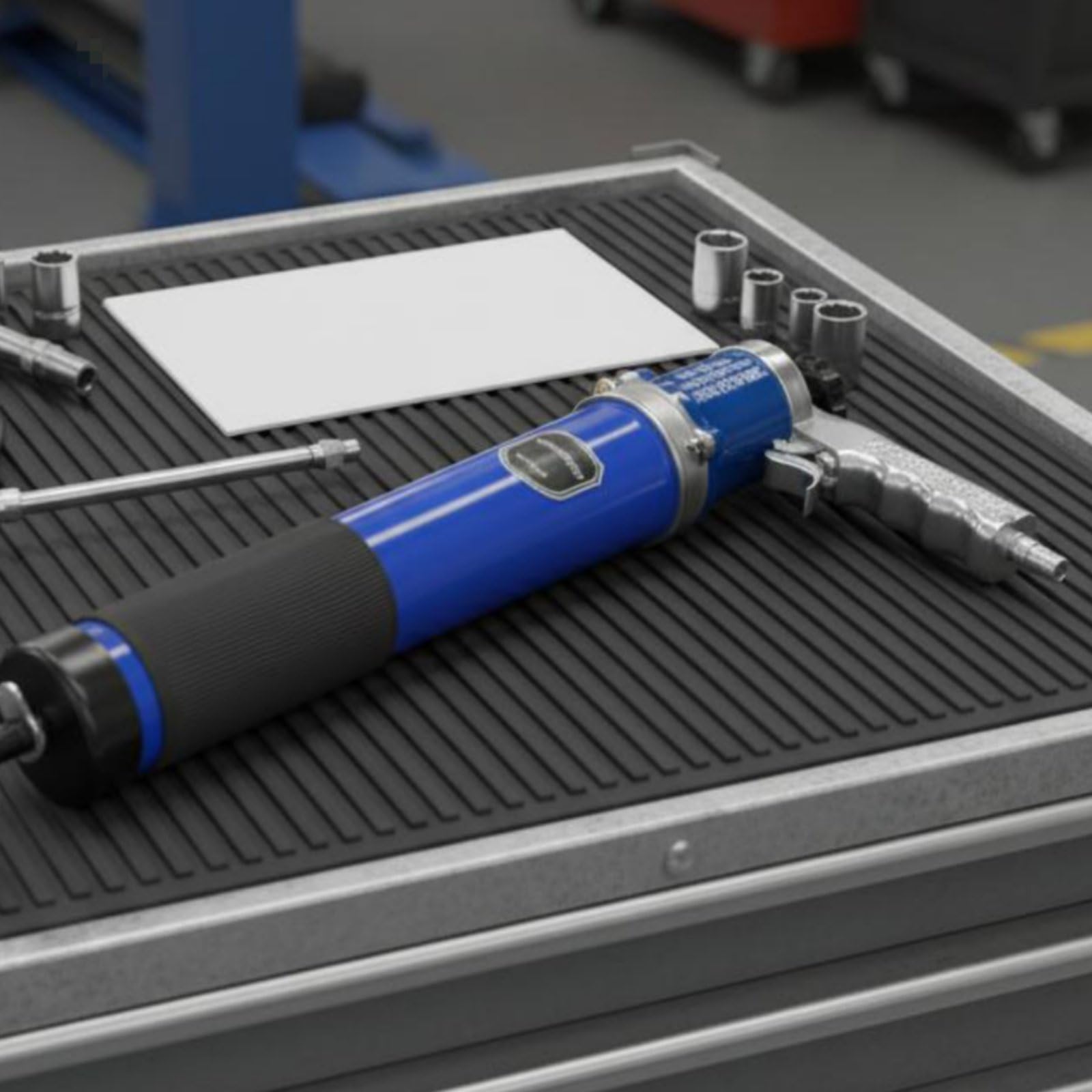 Inyector de Grasa Profesional Bomba Engrasadora Pistola Engrasadora Herramienta de Lubricación Neumática de Aleación con Sellos y Cabezal Rígido, Barril Giratorio
