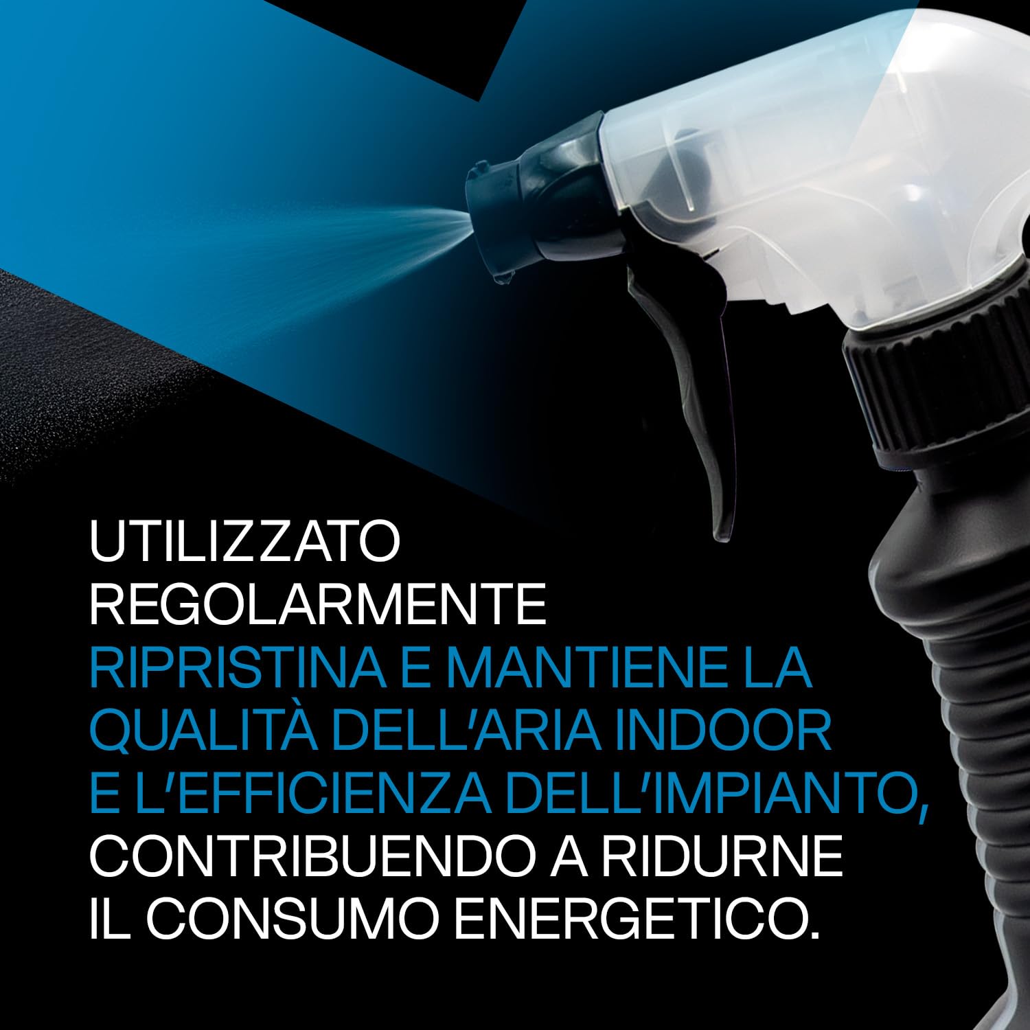 Errecom Clima-Net, Maxi Formato 1 Litro, Detergente per Climatizzatori, Filtri, Batterie Alettate, Deflettori e Unità esterne, Pulizia Profonda Condizionatore, Rimuove Sporco e Cattivi Odori, 1 L