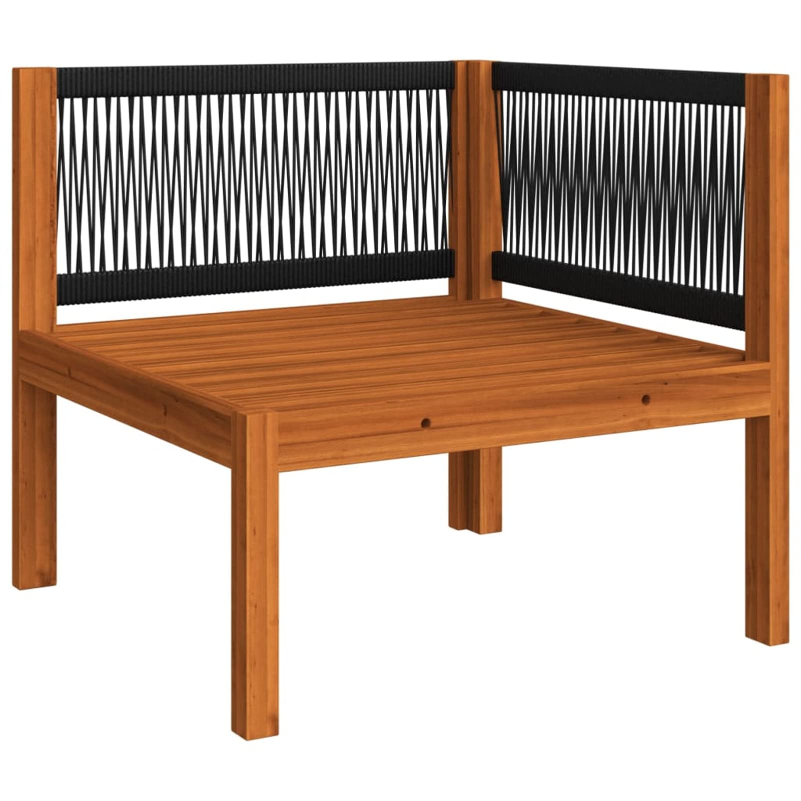 ShGaxin Sofa narożna do ogrodu z poduszkami, zewnętrznymi sofami ogrodowymi, sofami tarasowymi, meblami ogrodowymi, sofami i fotelami ogrodowymi, akacjowymi z litego drewna