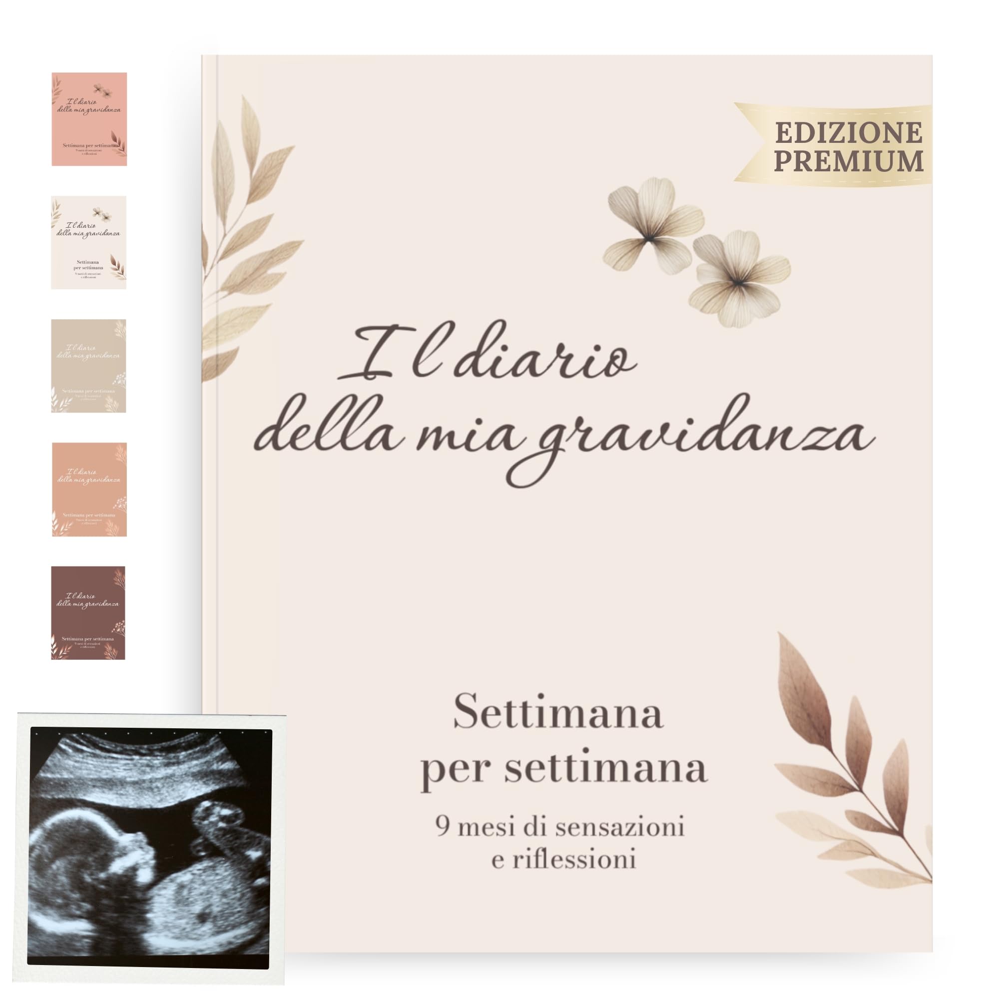HuBorns Diario Della Gravidanza Con Spazio Per Foto Ed Ecografie | Regalo Perfetto Per Future Mamme - Foto 11