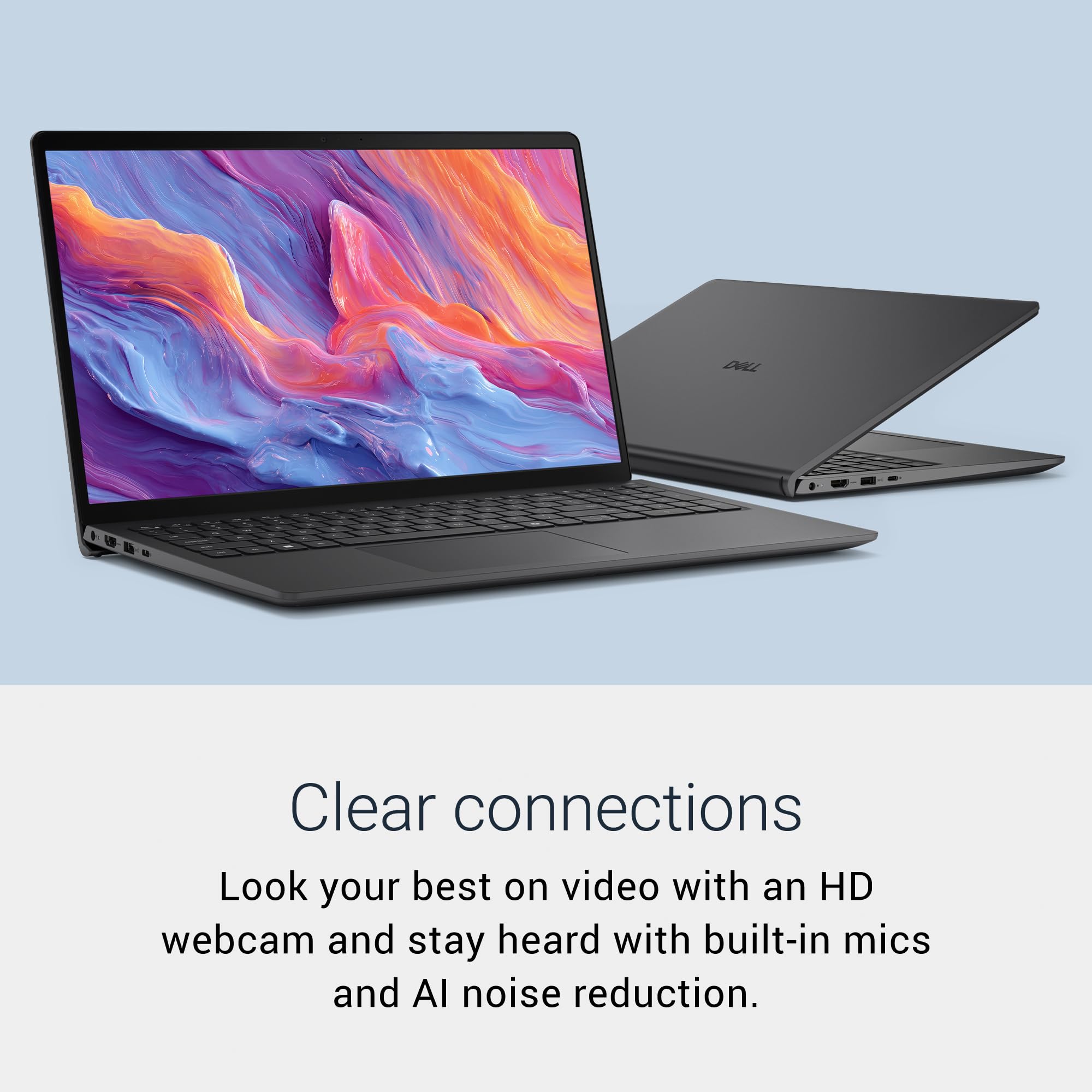 Dell 15.6 Laptop, FHD, Intel Core Ultra 5 225U, 16GB RAM, Windows 11 Home | Anti-Glare 300 Nits WVA, Intel Graphics, DDR5, 512GB SSD, Backlit Keyboard, Wi-Fi 6, Carbon Black, Business Ready, D15260 image 7