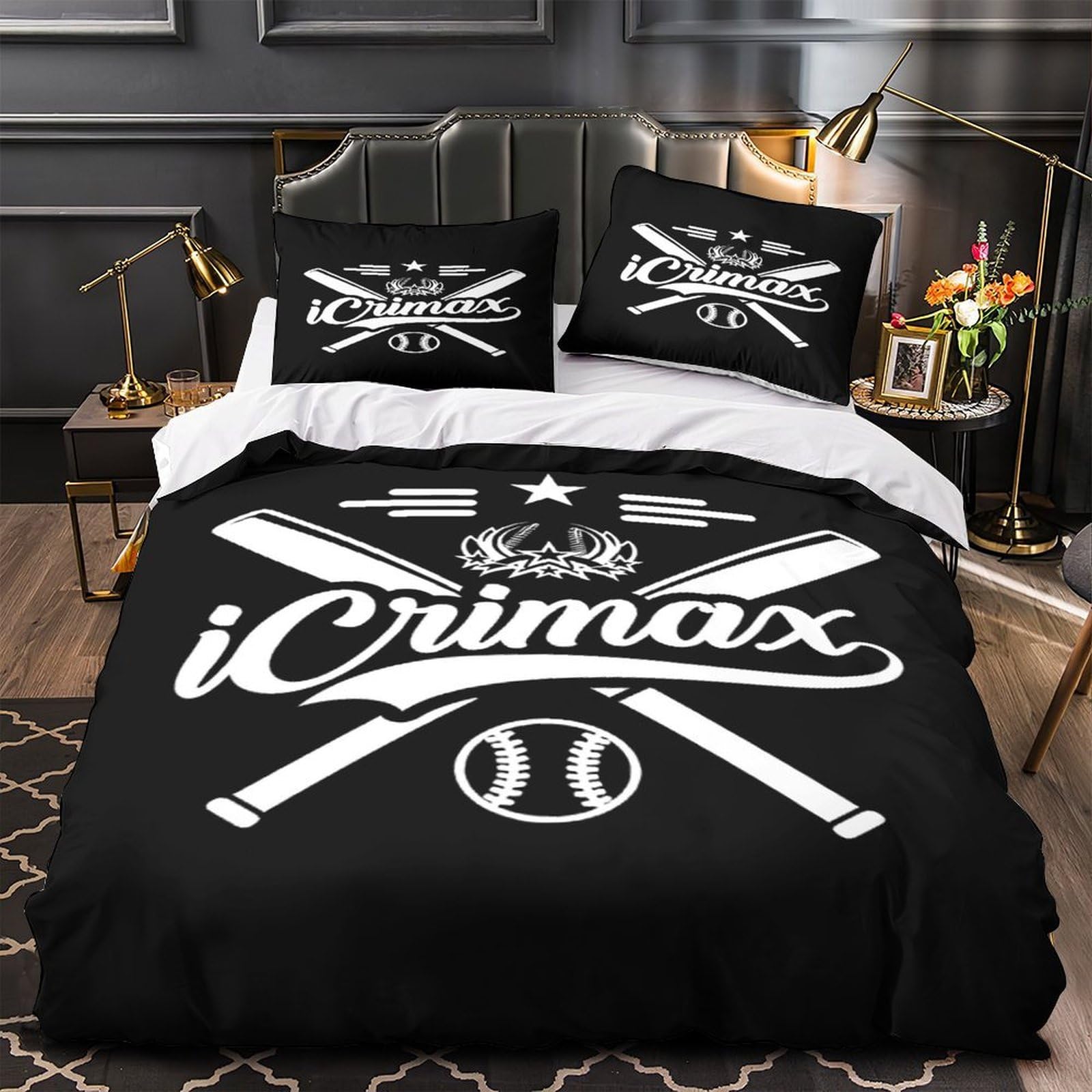 Parure de lit 3 pièces imprimé 3D haute définition en tissu sporty doux