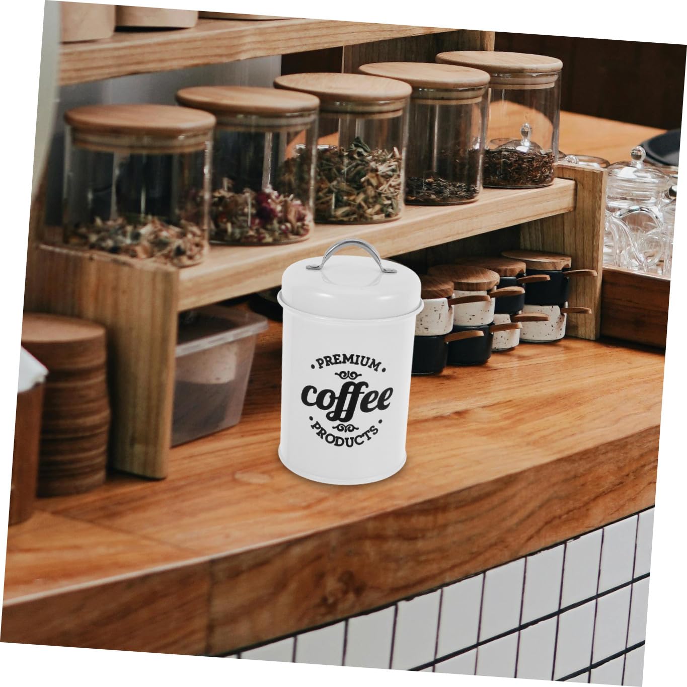SOLUSTRE 3 Sätze Luftdichtes Teiliges Set für Aufbewahrung von Kaffee Tee und Küchenbehälter Deckel für Snacks Milchpulver und Gewürze für Kleine Räume