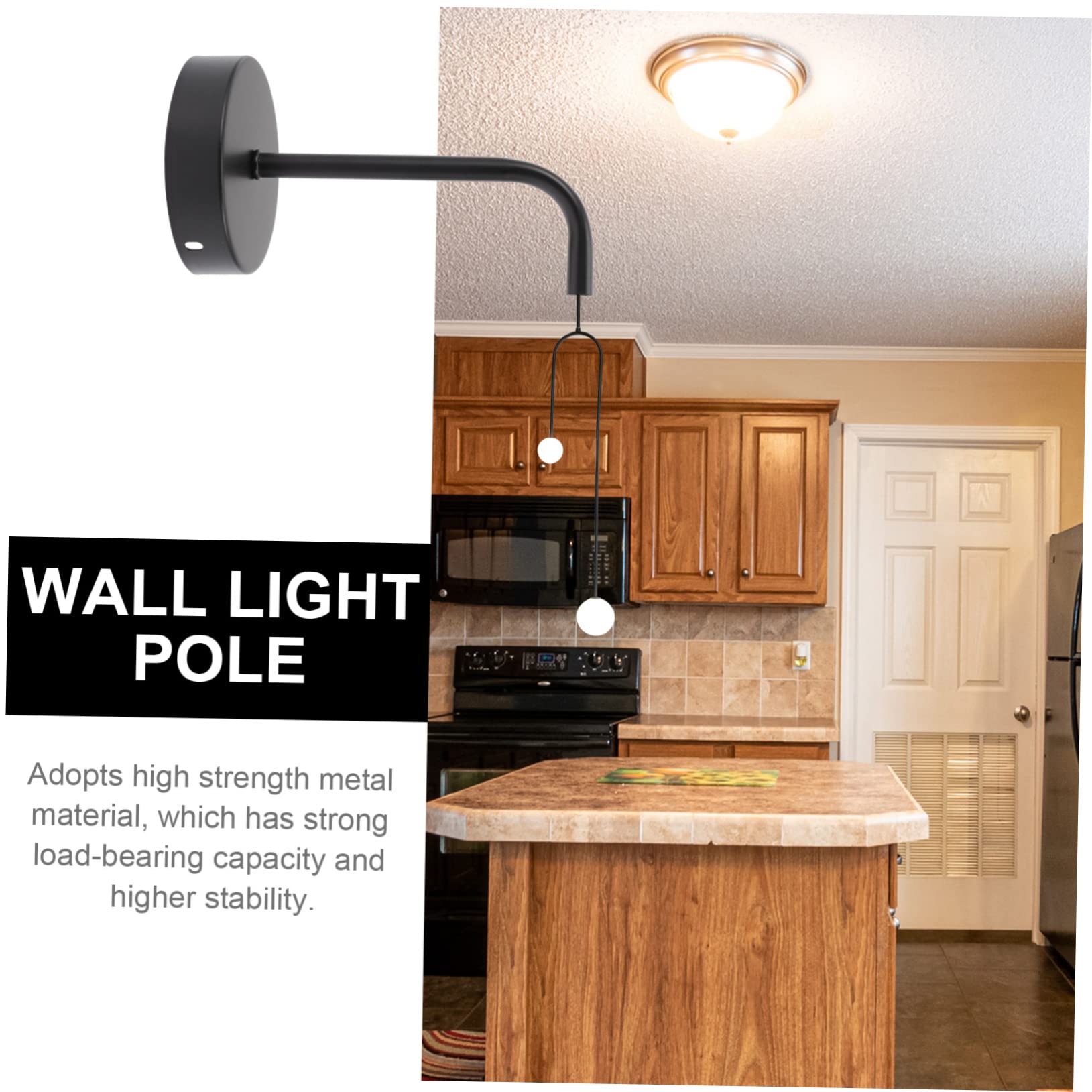 DOITOOL Staffa Per Lampada Da Parete in Metallo Set 2 Pezzi Supporto Braccio Oscillante Per Lampade Industriali E Lampade a Muro Montaggio Facile E Stabile Per Illuminazione Interni