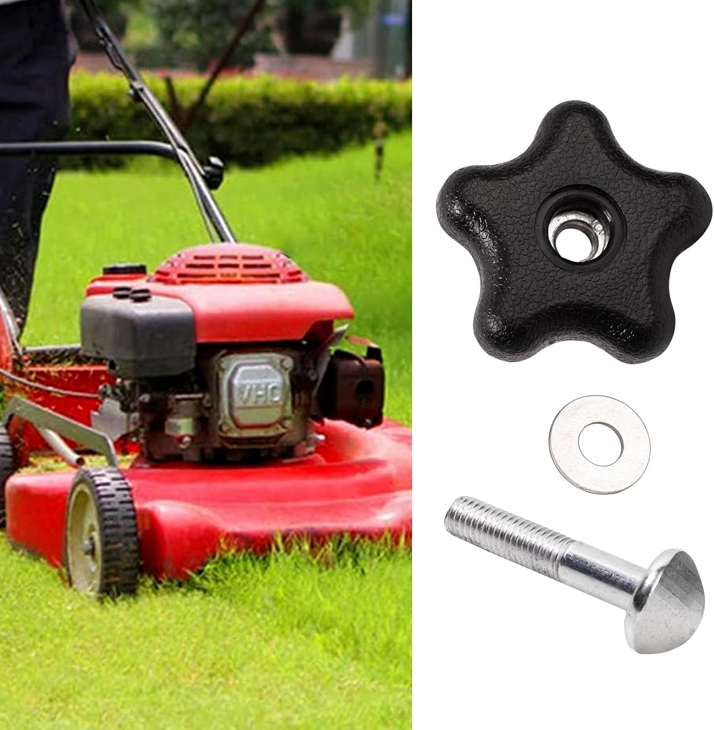 2 Sets Handle Knob and Screw Bolt Washer Kit for Toro Lawn Mowers/Snow Blowers, Replaces # 106-4161 92-2260 107-3844