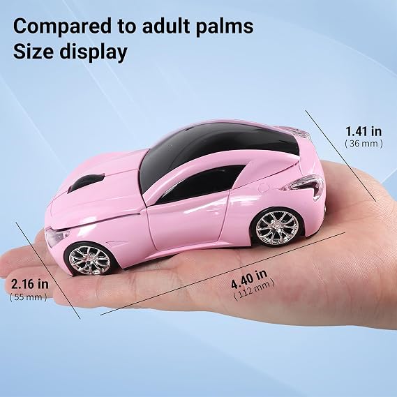 elec Space Car Mouse, Wireless Mouse (Milk Tea Pink)
